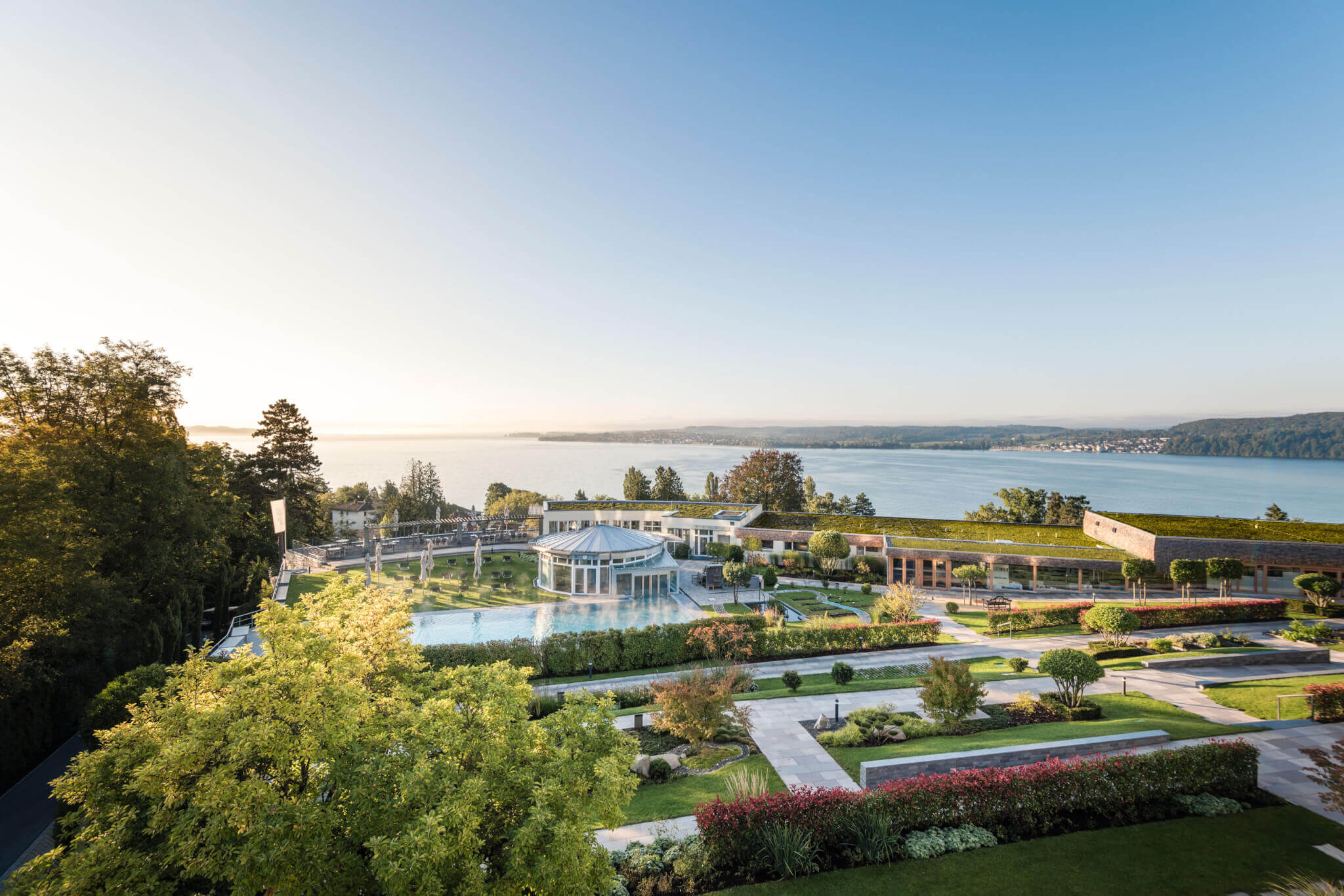 Buchinger Wilhelmi, Fasten, Heilfasten, Fasting, Health, Integrative Medicine, view, clinic grounds, garden, Lake Constance